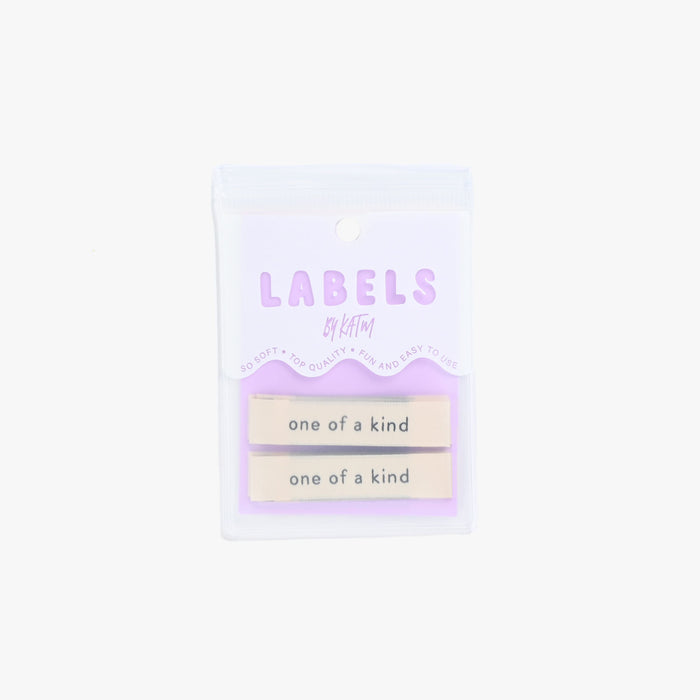 One Of A Kind woven KATM sewing labels for handmade clothes and DIY sewing projects