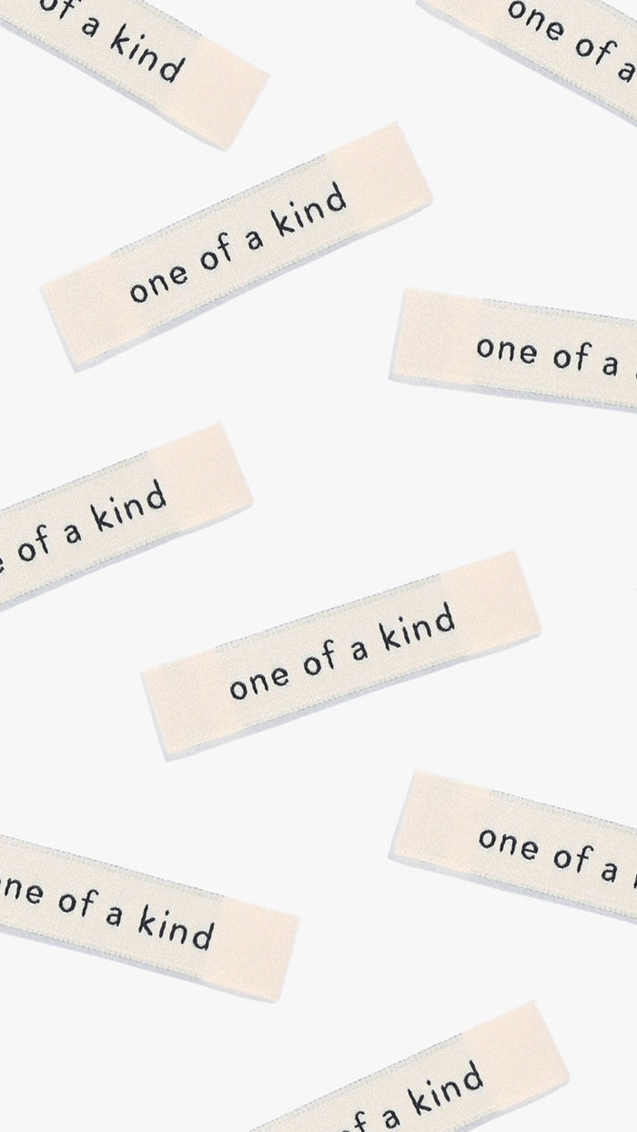 One Of A Kind woven KATM sewing labels for handmade clothes and DIY sewing projects