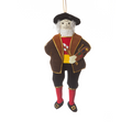 Handmade felt ornament of Rembrandt van Rijn.