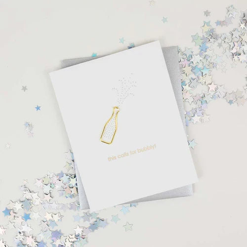 Paper Clip Congrats Card -This Calls for Bubbly