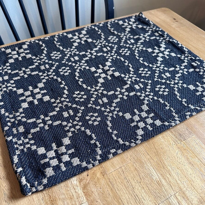 Patriots Knot Black and Tan Woven Placemat - Primitive Star Quilt Shop