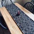 Patriots Knot Black and Tan Woven Table Runner 56" - Primitive Star Quilt Shop
