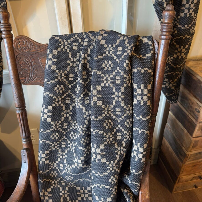 Patriots Knot Black and Tan Woven Throw - Primitive Star Quilt Shop