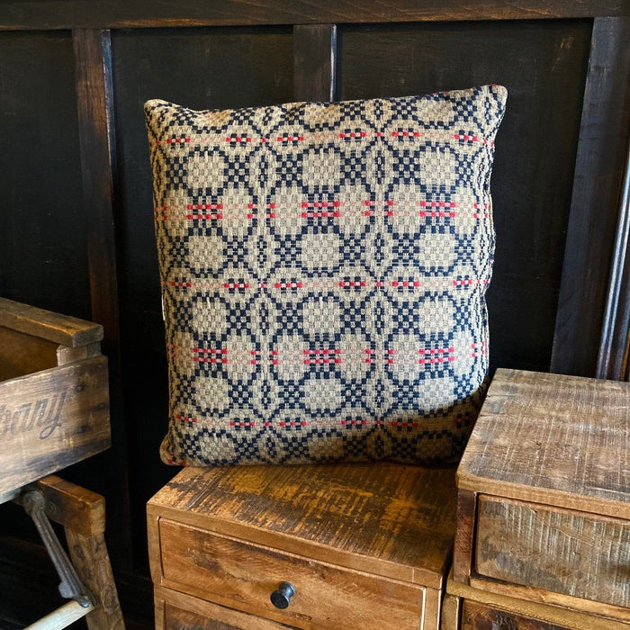 Patriots Knot Tan Woven Pillow 16" - Primitive Star Quilt Shop