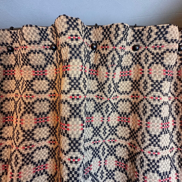 Patriots Knot Tan Woven Shower Curtain - Primitive Star Quilt Shop