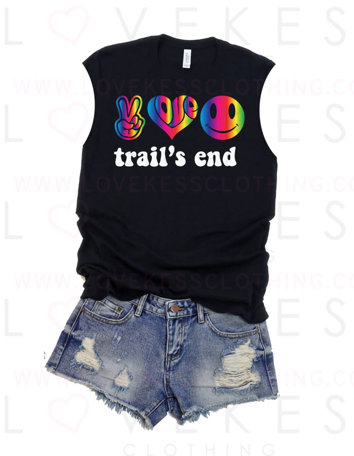 Peace Love Happy Camp Muscle Tee by LoveKess Clothing - lovekess - clothing