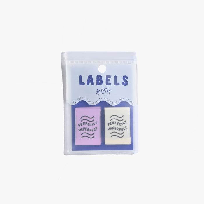 Perfectly Imperfect woven KATM sewing labels for handmade clothes and DIY sewing projects