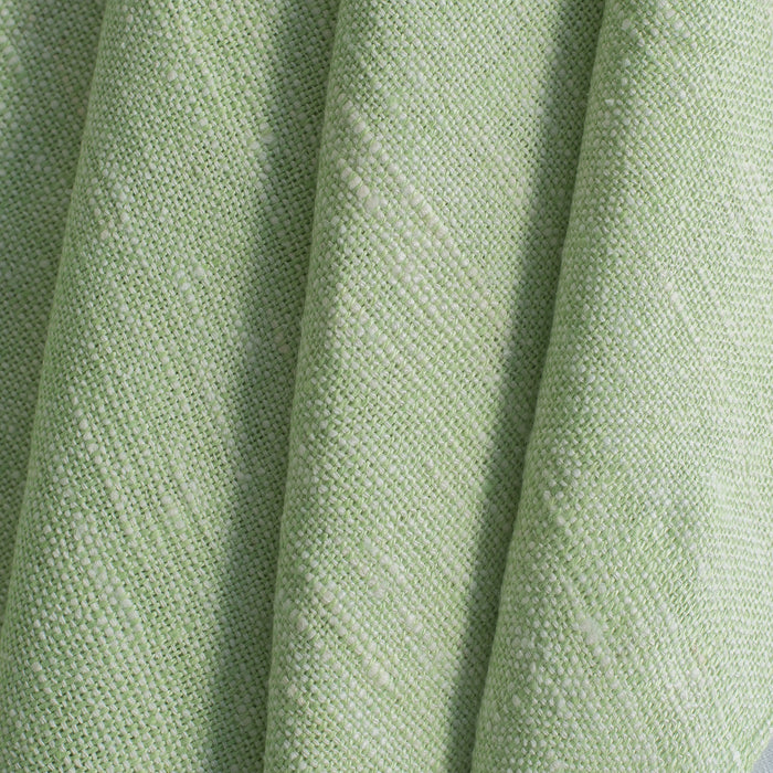 Pine Glade Yarn-Dyed Linen Silk Blend Fabric – handwoven linen & Eri silk, medium-heavy upholstery fabric (325 GSM)