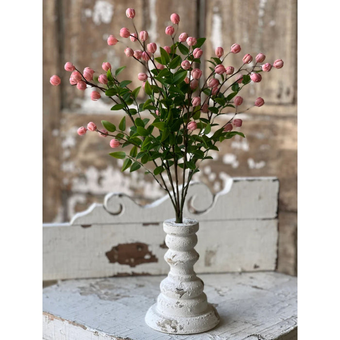 Pink Billows Buds Bush - 15" - Primitive Star Quilt Shop