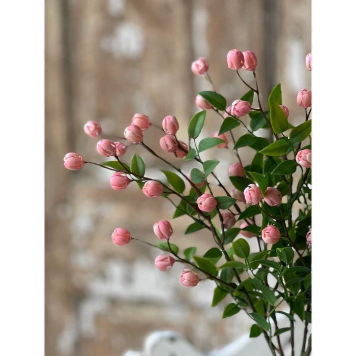 Pink Billows Buds Bush - 15" - Primitive Star Quilt Shop