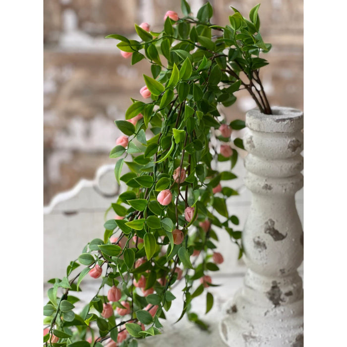 Pink Billows Buds Hanging Bush - 30" - Primitive Star Quilt Shop