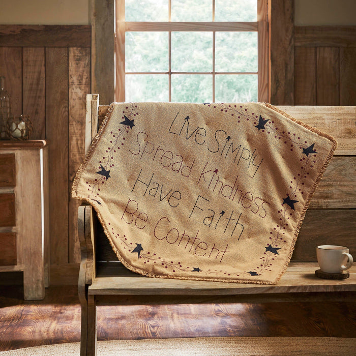 Pip Vinestar Burlap Lap Throw 32x32" - Primitive Star Quilt Shop