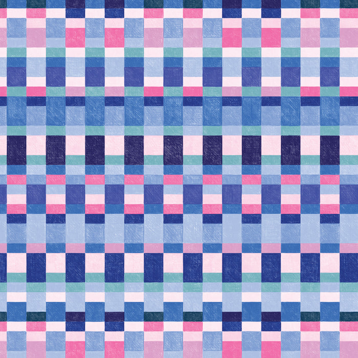 Pop & Plaids - Sky Pixel Threads - by Rachel Parker with Cloud 9 Organic Fabrics