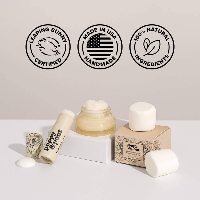 Poppy & Pout Lip Balm, Marshmallow Creme