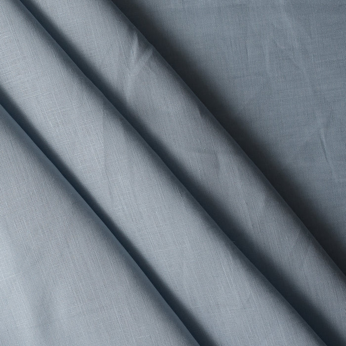 Powdered Sky dusty blue-grey 100% linen fabric, 155 GSM, 50 LEA plain weave