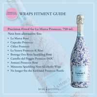Preppy Happy Birthday Brushed Presents Prosecco Bottle Wrap
