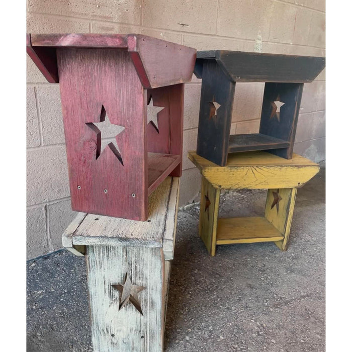 Primitive Star Wood Bench with Color Options - Primitive Star Quilt Shop
