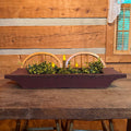 Primitive Wood Centerpiece Trough - Large with Color Options Cranberry- Primitive Star Quilt Shop