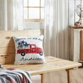 "Proud to be an American" Red Truck Pillow 18" - Primitive Star Quilt Shop