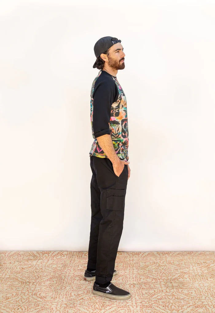Rambler Pants Sewing Pattern – pull-on elastic waistband, built-in belt, tapered leg, XS-7X