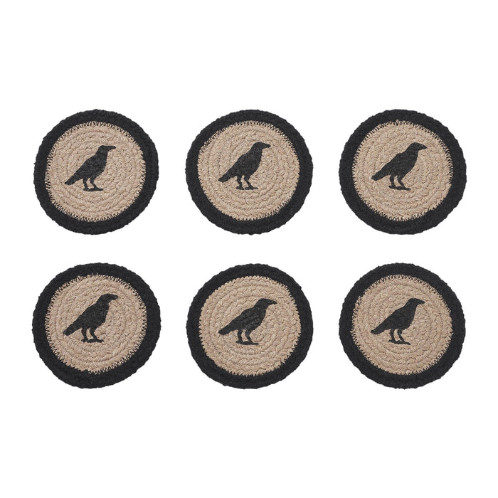 Raven Harvest Braided Coaster - Set of 6 - Primitive Star Quilt Shop