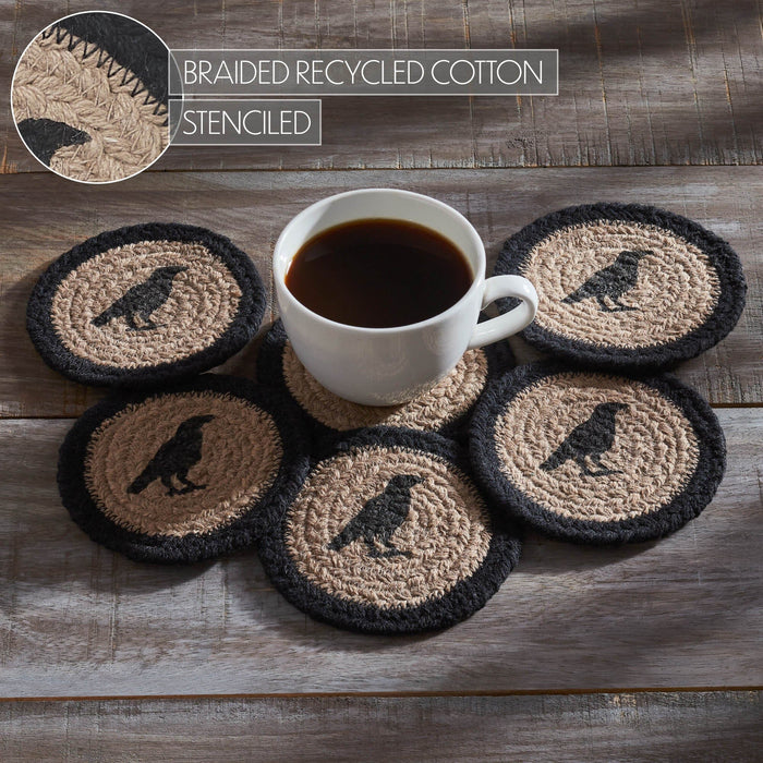 Raven Harvest Braided Coaster - Set of 6 - Primitive Star Quilt Shop