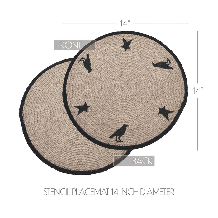 Raven Harvest Braided Tablemat 14" - Primitive Star Quilt Shop