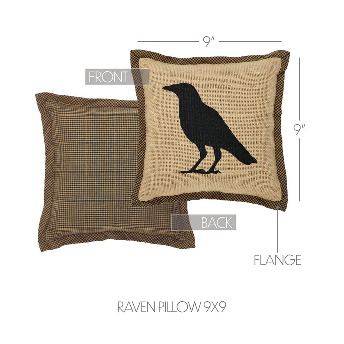 Raven Harvest Pillow 9" - Primitive Star Quilt Shop