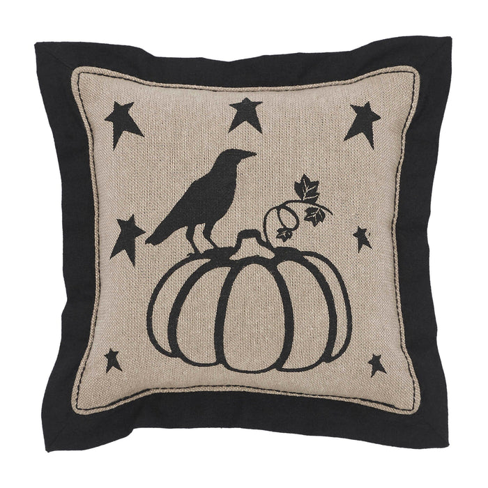 Raven Harvest Primitive Pumpkin Pillow 6" - Primitive Star Quilt Shop
