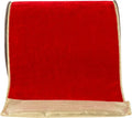 Red and Gold Velvet Touch Metallic Dupioni Ribbon,  6" X 5YD