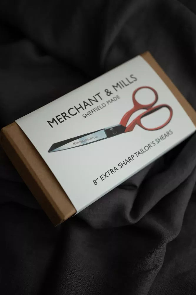 Merchant & Mills Red Extra Sharp 8" Scissors with chrome blades and red enamel handles for precision cutting