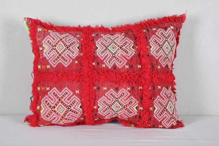 Red Moroccan Kilim Pillow 16.9 INCHES X 20.8 INCHES - kilim pillow