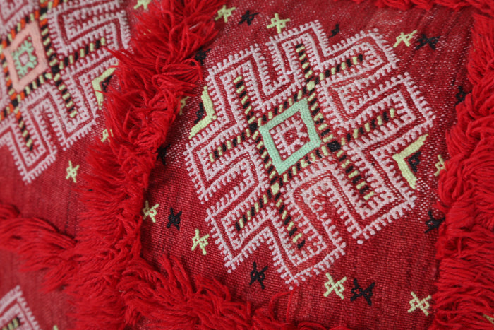 Red Moroccan Kilim Pillow 16.9 INCHES X 20.8 INCHES - kilim pillow