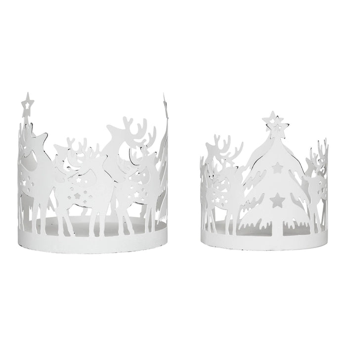 Reindeer Votive Candle Holder - Set of 2 - Primitive Star Quilt Shop