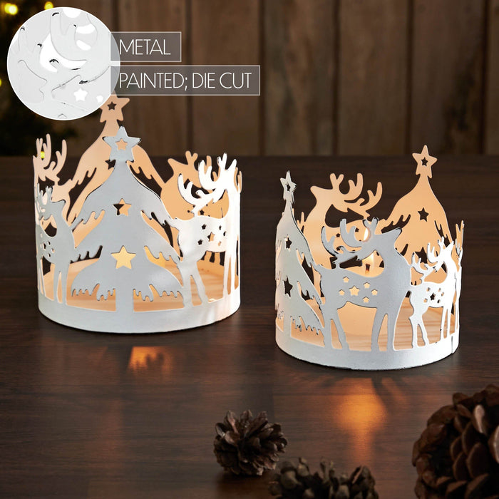 Reindeer Votive Candle Holder - Set of 2 - Primitive Star Quilt Shop