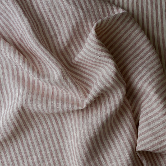 Rosewater Stripe Extra Wide 100% Linen Fabric