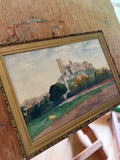 Ruines du Rhin  Watercolor on Paper — Signed M. Le Maire – Vernet