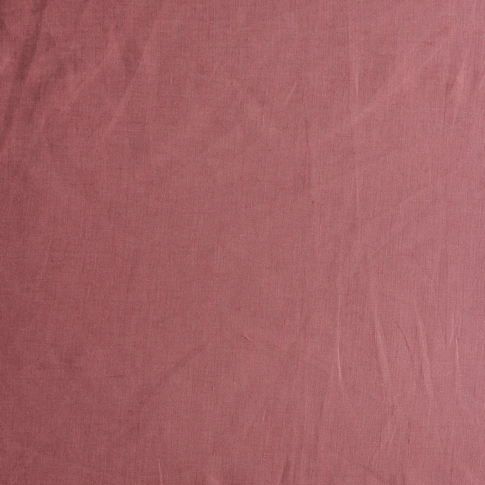Rustic Blush dusty berry-rose 100% linen fabric, 140 GSM, 60 LEA – close-up weave texture