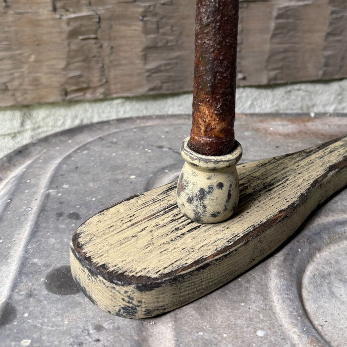 Rustic Wooden Spoon Candle Holder with Color Options - Primitive Star Quilt Shop
