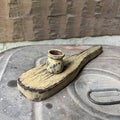 Rustic Wooden Spoon Candle Holder with Color Options Yellow Beige- Primitive Star Quilt Shop