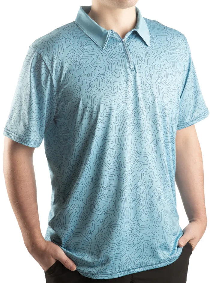 Sale: “Boss Shirt” Water Depth Mesh Performance Sports Polo Shirt Made in USA 757MOLOD