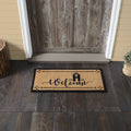 Saltbox House "Welcome" Coir Rectangle Rug 17x36" - Primitive Star Quilt Shop