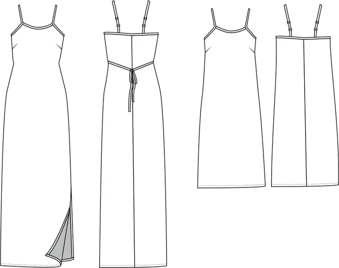 Saltwater Slip Dress Sewing Pattern – adjustable strap slip dress in mini and tea length (XS–7X)