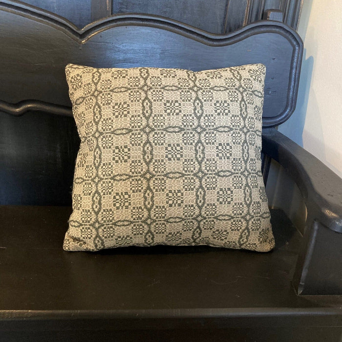 Saratoga Green and Linen Woven Pillow 16" - Primitive Star Quilt Shop