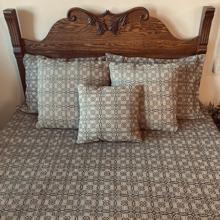 Saratoga Green and Linen Woven Pillow 16" - Primitive Star Quilt Shop