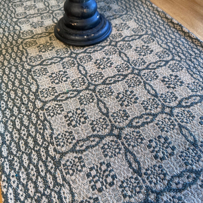 Saratoga Green and Linen Woven Table Runner 56" - Primitive Star Quilt Shop
