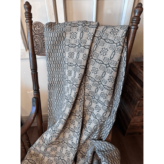 Saratoga Green and Linen Woven Throw - Primitive Star Quilt Shop