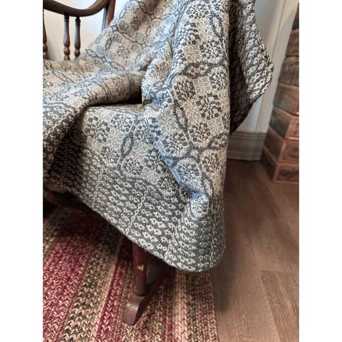 Saratoga Green and Linen Woven Throw - Primitive Star Quilt Shop