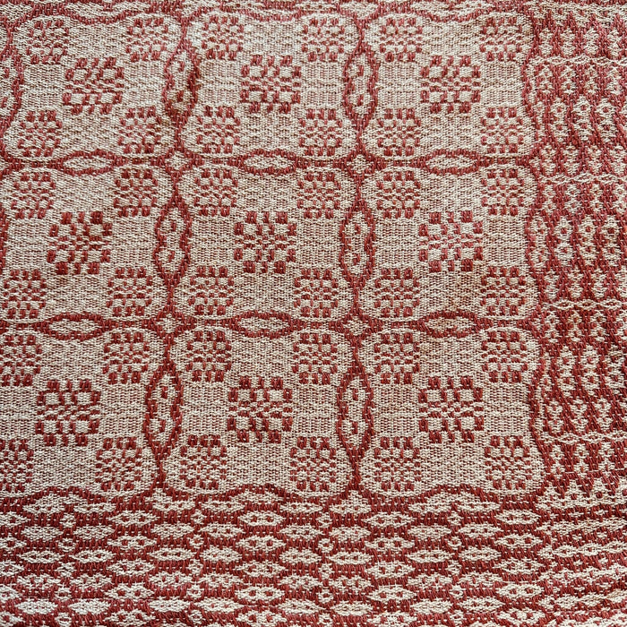 Saratoga Rust and Linen Woven Throw - Primitive Star Quilt Shop