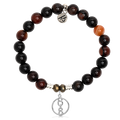 Sardonyx Stone Bracelet with Connection Sterling Silver Charm